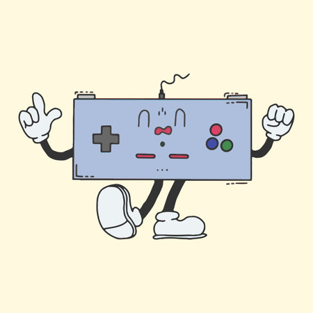 Retro Console vector character designのイラスト素材