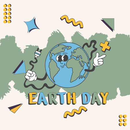earth day design poster, save our earthのイラスト素材