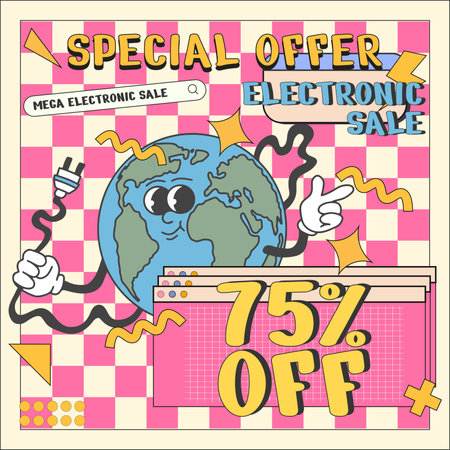 RETRO SPECIAL OFFER BANNER SALE VECTORのイラスト素材