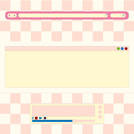 vector social retro media template, thank you letterのイラスト素材