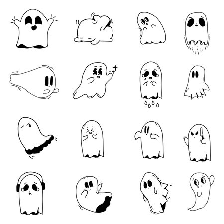 halloween character vector social media post, banner and fglyerのイラスト素材
