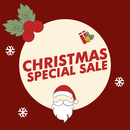 retro christmas sale design vectorのイラスト素材