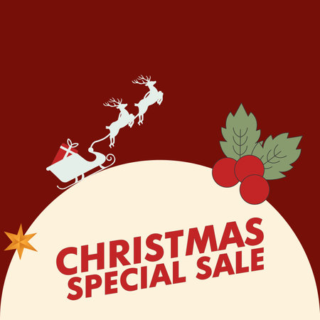 retro christmas sale design vectorのイラスト素材