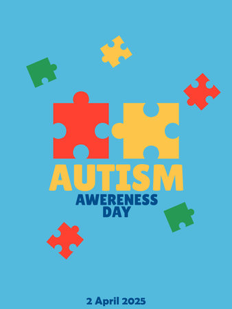 world autism awereness day poster for campaignのイラスト素材