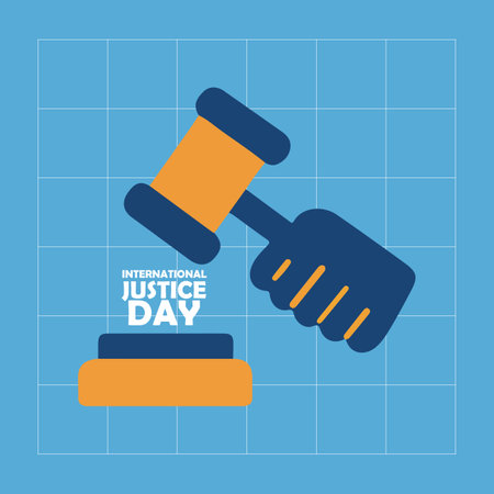 international justice day social media post iconのイラスト素材