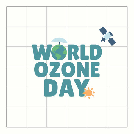 world ozone day design poster social media for campaign educationのイラスト素材