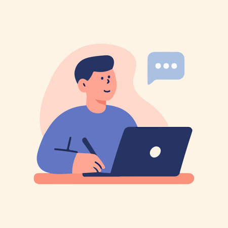 back to school learning pose character with flat design style for poster, school marketing, add, and etcのイラスト素材