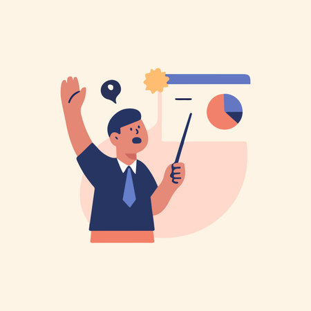 back to school learning pose character with flat design style for poster, school marketing, add, and etcのイラスト素材