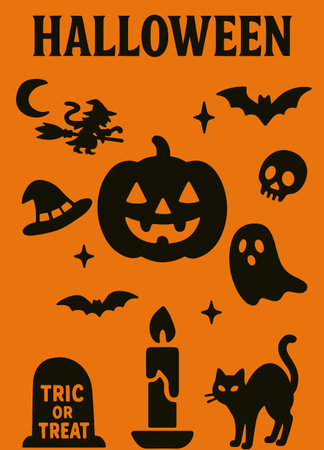 halloween element resource for assembly the poster ad or something elseのイラスト素材