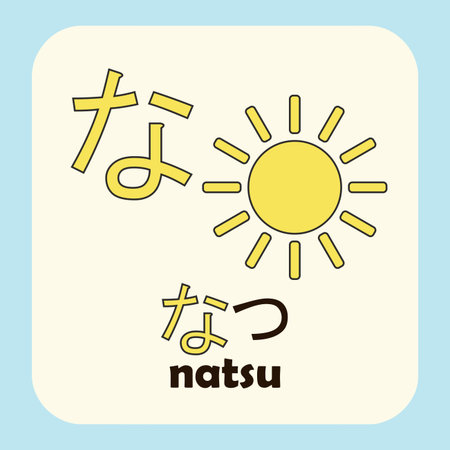 learning hiragana for kid, with colorful and cute drawingのイラスト素材