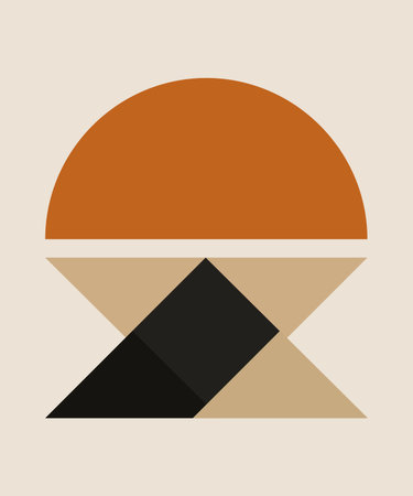 Abstract geometric minimalsm design vectorのイラスト素材