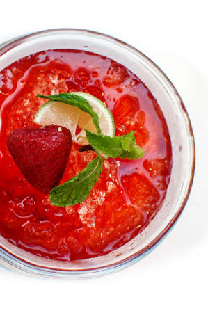 strawberry with iceの写真素材