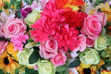 bouquet of pink rosesの写真素材