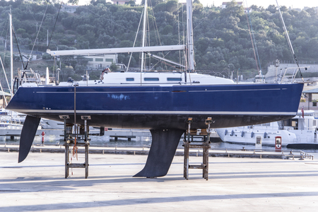Boat at boatyardの写真素材