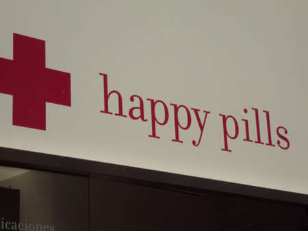 Something lost in translation? 'Happy Pills' in Barcelona, Spainの写真素材