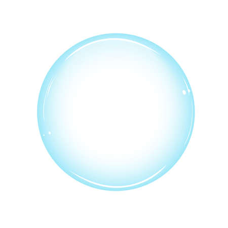 One large soap bubble from a washing powder of blue colorのイラスト素材