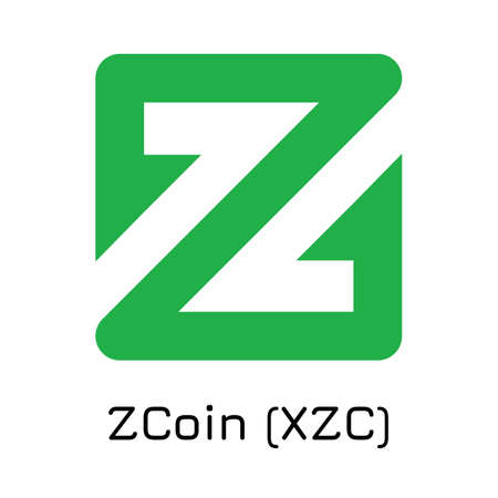 Vector illustration crypto coin icon on isolated white background ZCoin (XZC). Name of the crypto currency and the short trade name on the exchange. Digital currencyのイラスト素材