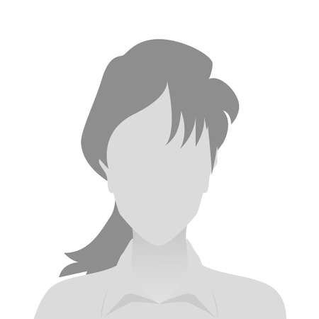 Person gray photo placeholder woman in shirt on white backgroundのイラスト素材