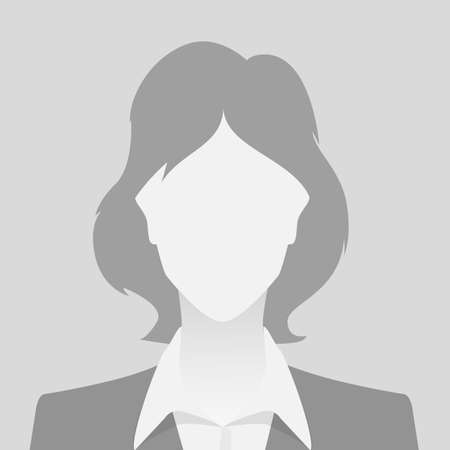 Person gray photo placeholder woman in costume on gray backgroundのイラスト素材