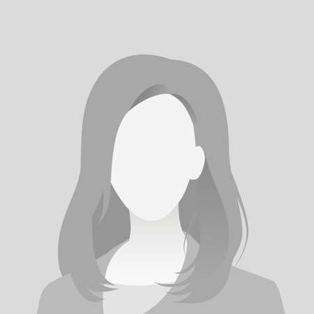 Default avatar photo placeholder. Gray profile picture icon. Business woman illustrationのイラスト素材