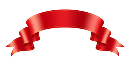 Mockup red ribbon realistic vector illustration. Colorful fabric strip with template 3d model on white background. Vintage design element,Mockup red ribbon realistic vector illustration. Colorful fabric strip with template 3d model on white background. Vintage design elementのイラスト素材
