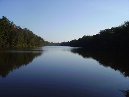 A beatiful and most deserted lake in Louisianaの写真素材