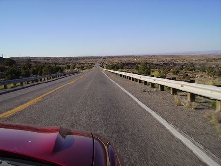 A lonely endless roadの写真素材