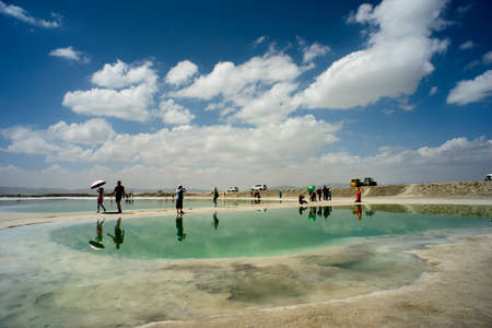 Emerald Salt Lakeの写真素材
