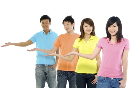 friends group show presentationの写真素材