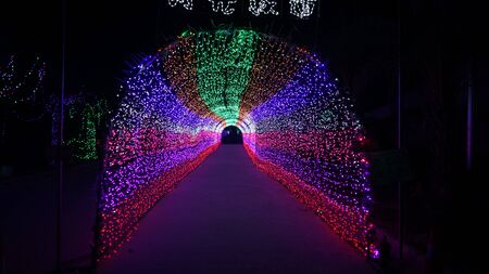 Light long corridor at Lighting Festivalのeditorial素材