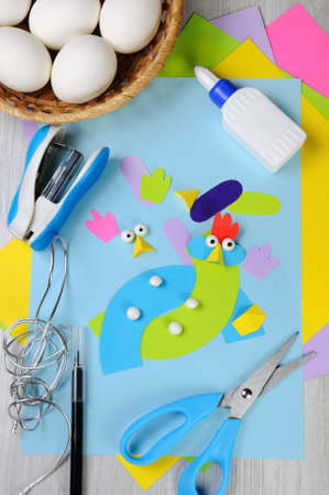 A set of tools and materials for cooking. The idea for creativity is handmade on the theme of Easter.Step-by-step instructionsの写真素材