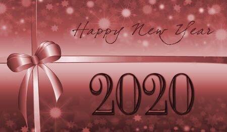Happy new year 2020 beautiful cardの写真素材