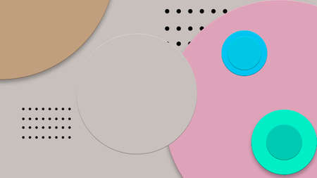 Abstract background with circle geometric shapes for banner design