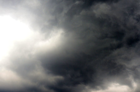Danger weather wallpaper. Dramatic dark clouds background. Storm cloud in sky