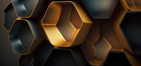 Beautiful hexagons, modern background 3d hyper detailed. geometric background