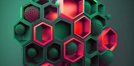 Beautiful hexagons, modern background 3d hyper detailed. geometric background