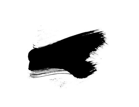 Beautiful watercolor smear brush concept for art paintings. Brushes isolated on white backgroundの写真素材