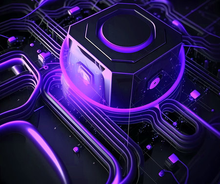 Internet futuristic technology network concept background. beautiful abstract science designの素材