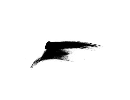 Beautiful watercolor smear brush concept for art paintings. Brushes isolated on white backgroundの写真素材