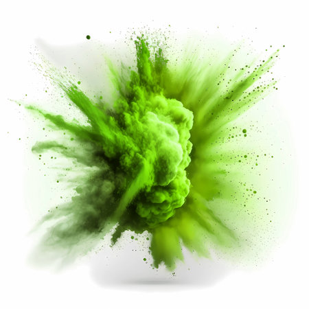 Beautiful isolated brush with powder explosion for art design. Splash illustrationの素材
