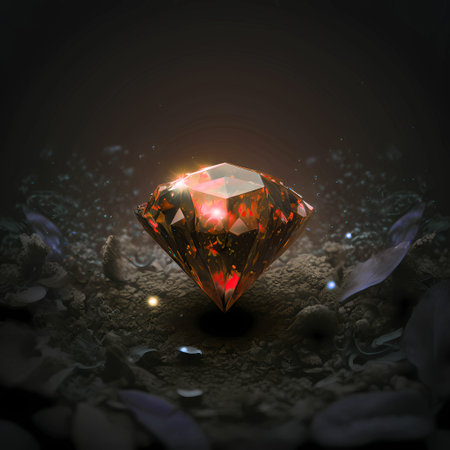 Beautiful gem on dark background for shop wabsite banner concept or posterの素材