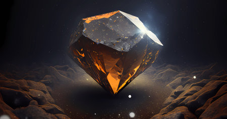 Beautiful gem on dark background for shop wabsite banner concept or posterの素材