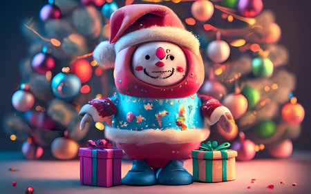 Beautiful New Year banner concept with elegant toysの素材