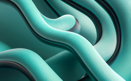Beautiful abstract geometric 3d shapes for art designの素材