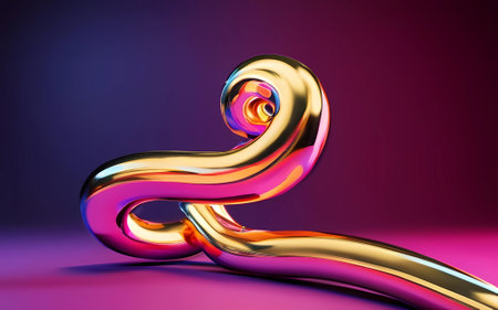 Beautiful abstract geometric 3d shapes for art designの素材