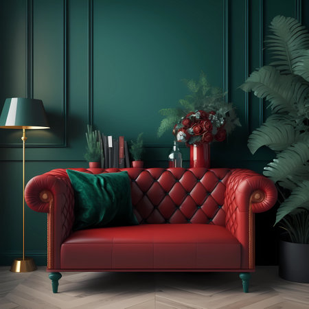 Empty wall in modern minimalist wall. Beautiful mockup conceptの素材