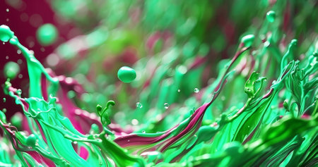 Beautiful abstract colorful paint explosion in motionの素材