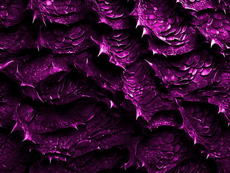Abstract dragon close up scales surface texture. Modern detail realistic skin backgroundの素材