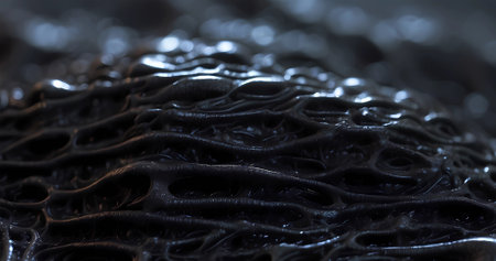Abstract mystery alien skin surface texture. Dark backgroundの素材