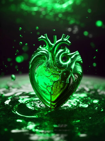 Abstract fantastic elegant golden heart background for luxury art design. Modern post card conceptの素材